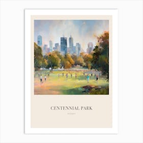 Centennial Park Sydney Australia 2 Vintage Cezanne Inspired Poster Art Print