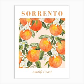 Orange Sorrento Print Art Print