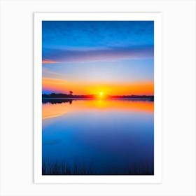 Sunrise Over Lake Waterscape Photography 3 Art Print