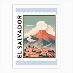 El Salvador 2 Travel Stamp Poster Art Print