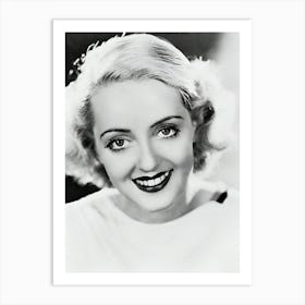 Close Up Portrait Of Bette Davis Art Print