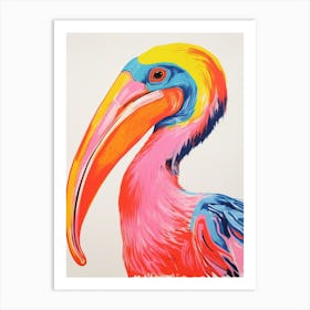 Colourful Bird Painting Pelican 4 Art Print