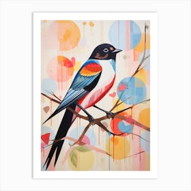 Bird Painting Collage Barn Swallow 2 Art Print