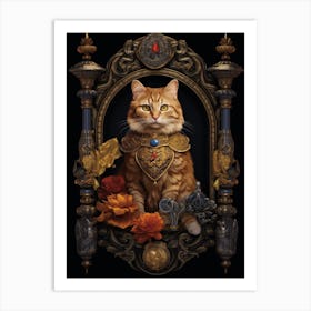 Royal Cat On Throne 5 Art Print