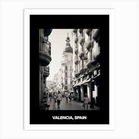 Poster Of Valencia, Spain, Mediterranean Black And White Photography Analogue 7 Art Print
