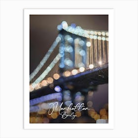 Manhattan Bridge Art Print