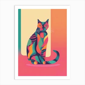 Colorful Cat 17 Art Print