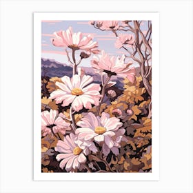 Cineraria 1 Flower Painting Art Print