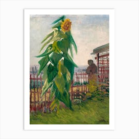 Allotment With Sunflower, Van Gogh Art Print