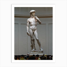 David Statue Museum People Full Florence Italian Italy Milan Venice Florence Rome Naples Toscana photo photography art travel Art Print