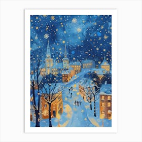 Christmas Village 3 Art Print