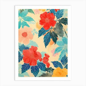 Hokusai  Great Japan Floral Japanese 14 Art Print