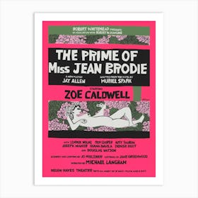The Prime Of Miss Jean Brodie Theatre Poster 1968 Art Print