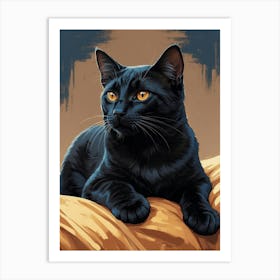 Black Cat Art Print