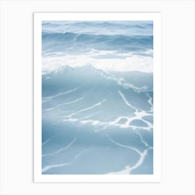 Blue Aesthetic Ocean Water Photography Art Print