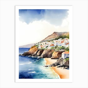 Spanish Las Teresitas Santa Cruz De Tenerife Canary Islands Travel Poster (16) Art Print