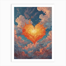 Heart Of Fire 49 Art Print