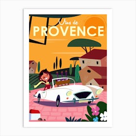 Vins De Provence Poster Yellow Art Print