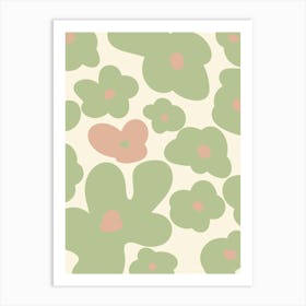 Pink Flower Pattern Art Print