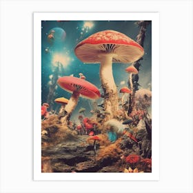Mushroom Collage 7 Art Print