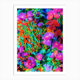 Acropora Acuminata Vibrant Painting Art Print