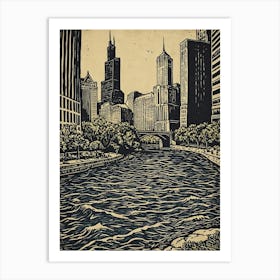 Chicago River 1 Art Print