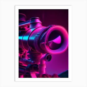 Infrared Telescope Neon Nights Space Art Print