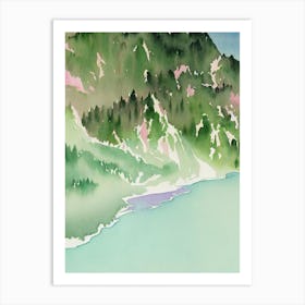 Los Glaciares National Park Argentina Water Colour Poster Art Print