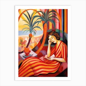 Woman Reading A Book Art Print