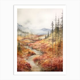 Autumn Forest Landscape Dovre National Park Norway 3 Art Print