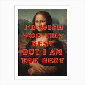 Wish You The Best Brown Art Print