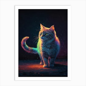 Rainbow Cat 4 Art Print