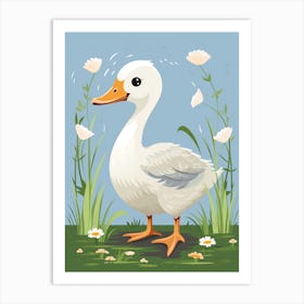 Baby Animal Illustration  Goose 2 Art Print