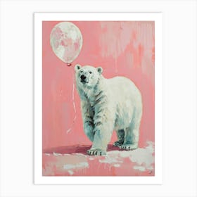 Cute Polar Bear 5 With Balloon Art Print