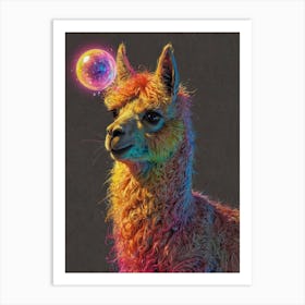 Llama Canvas Print 3 Art Print