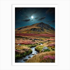 Scotland At Night Art Print