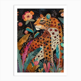 Leopard In The Jungle 42 Art Print