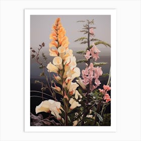 Flower Illustration Snapdragon 1 Art Print