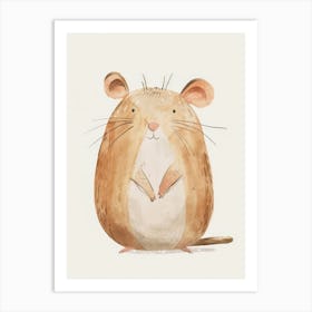 Charming Nursery Kids Animals Hamster 4 Art Print