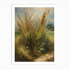 Wild grass, old oil painting,Colorado Arts, Vermont Arts,Montana Arts,Alaska Arts11 Art Print