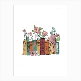 Books And Flowers taylor swift album titles Art Print