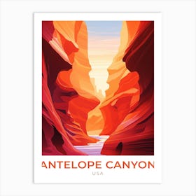 Usa Antelope Canyon Travel Art Print