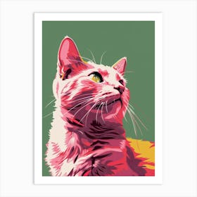 Pink Cat 5 Art Print