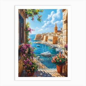 A Photorealistic Poster Of Malta Art Print