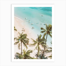 Waikiki, Hawaii Beach Print Art Print