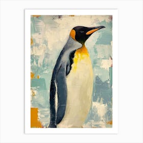 King Penguin Floreana Island Colour Block Painting 2 Art Print