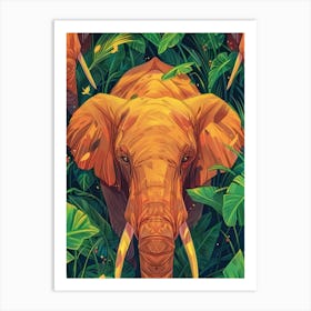 Elephants In The Jungle Art Print