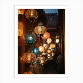 Lanterns In The Alley 1 Art Print