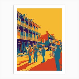 New Orleans Jazz National Historic Park Retro Pop Art 3 Art Print