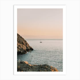 Sailboat On Ocean Art Print